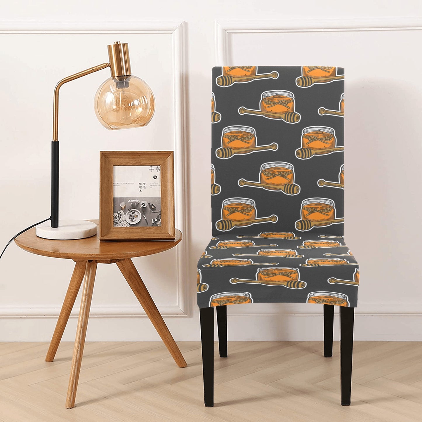 Honey Bee Print Design LKS305 Dining Chair Slipcover