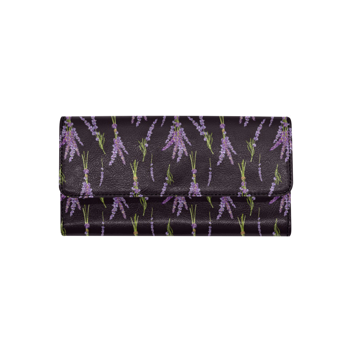 Lavender Pattern Print Design LV05 Women's Trifold Wallet