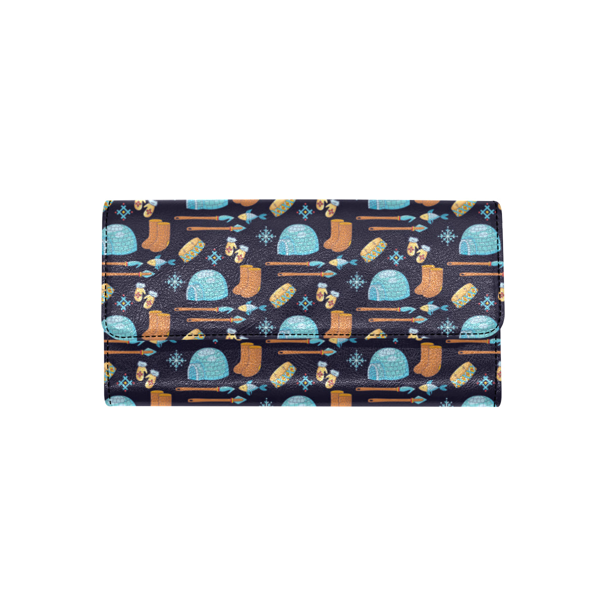Eskimo Pattern Print Design 02 Women's Trifold Wallet