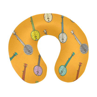 Banjo Pattern Print Design 02 U-Shaped Travel Neck Pillow