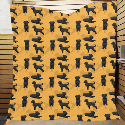 Bouviers des Flandres Pattern Print Design 01 Premium Quilt