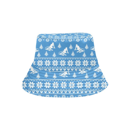 Ski Knit Pattern Print Design LKS302 Unisex Bucket Hat