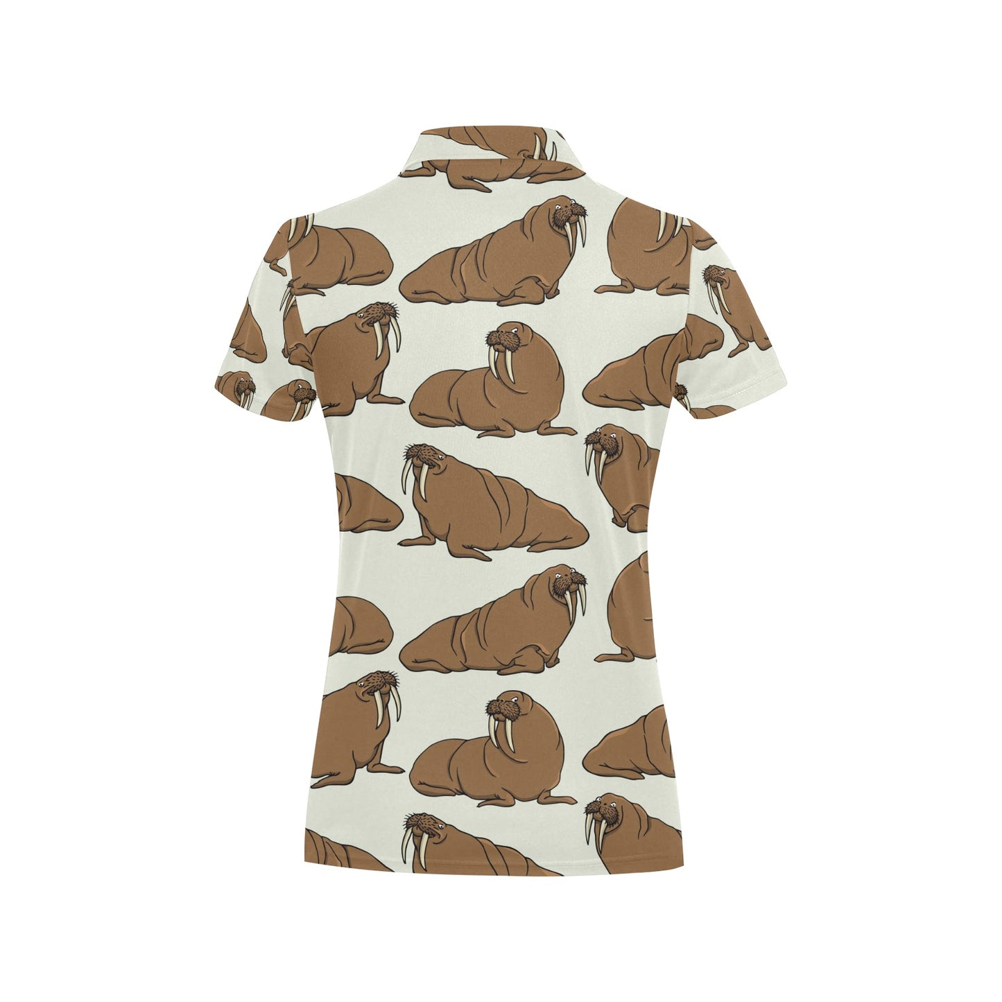 Walrus Pattern Print Design 03 Women's Polo Shirt