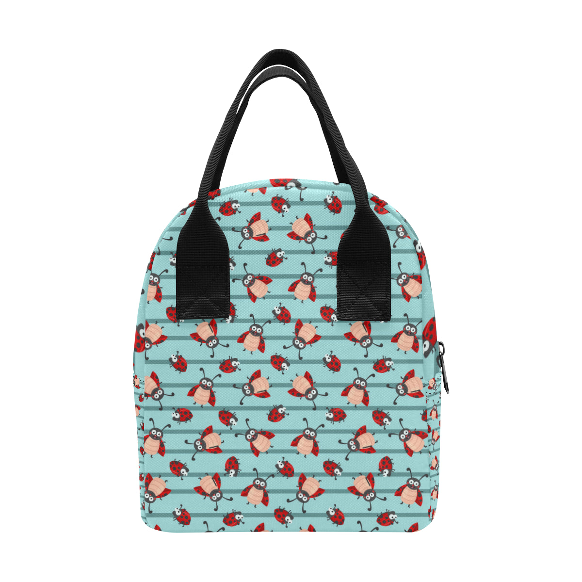 Ladybug Happy Print Pattern Insulated Lunch Bag