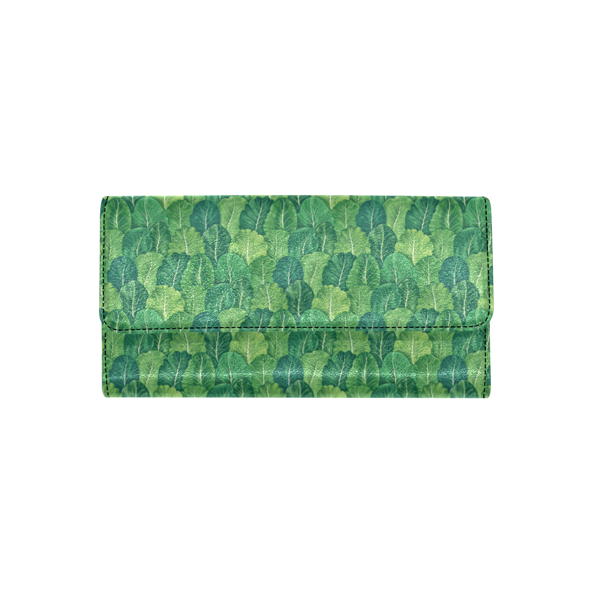 Cabbage Pattern Print Design 02 Women's Trifold Wallet