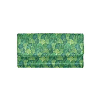 Cabbage Pattern Print Design 02 Women's Trifold Wallet
