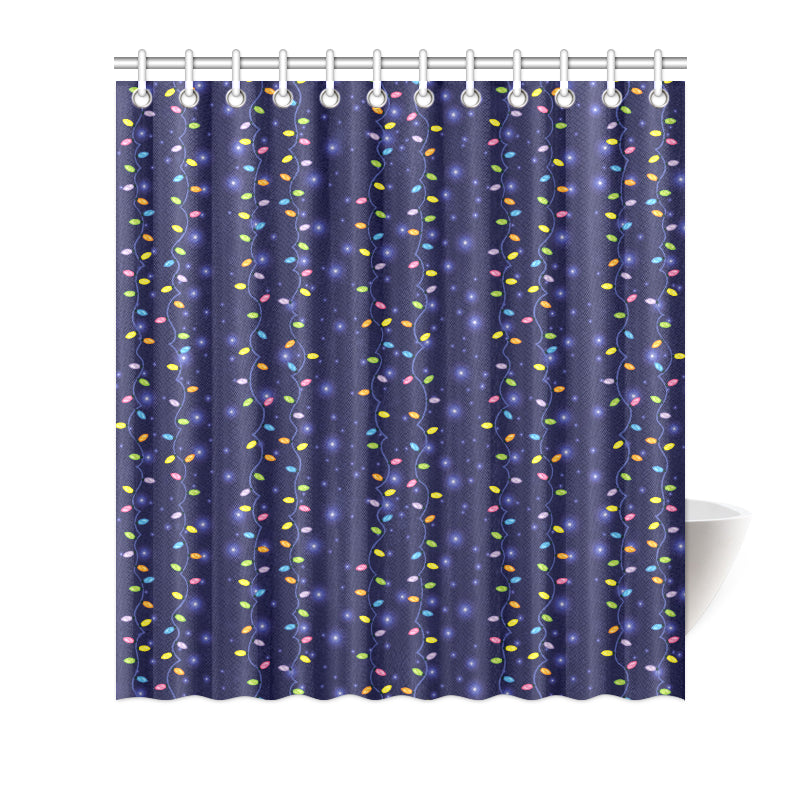 Christmas Light Pattern Print Design 03 Shower Curtain