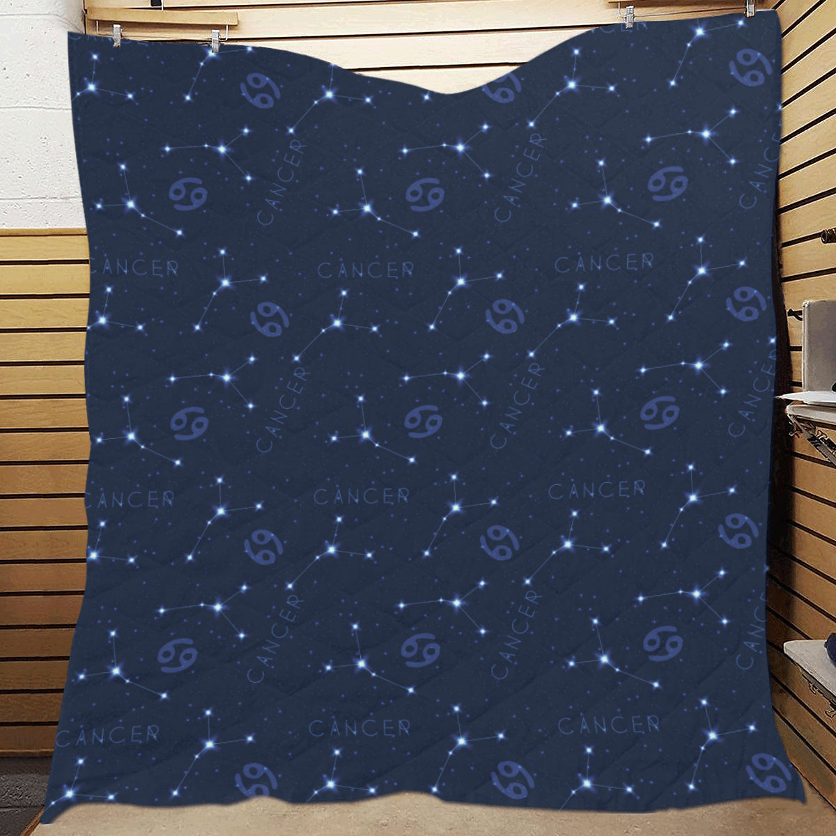 Cancer Zodiac Pattern Print Design 05 Premium Quilt