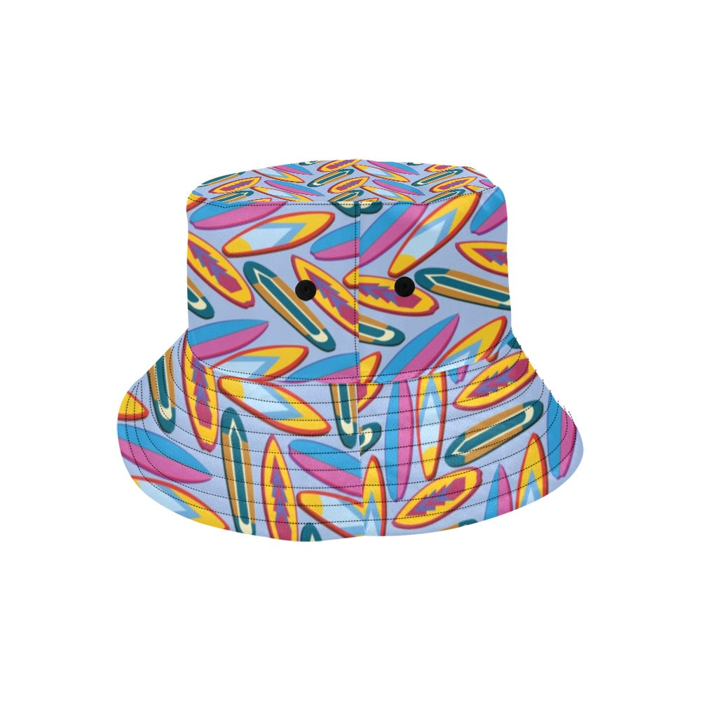 Surfboard Pattern Print Design LKS303 Unisex Bucket Hat