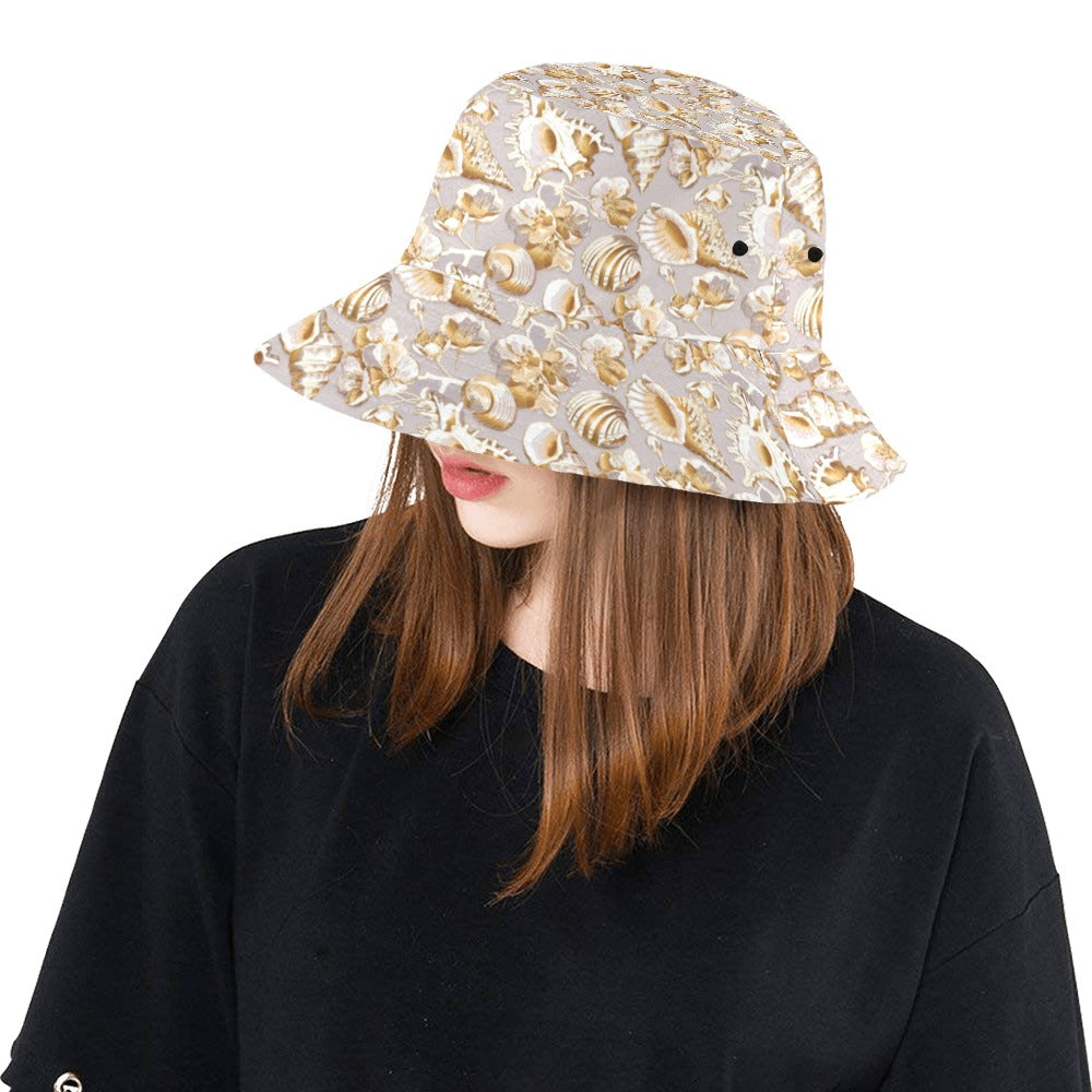 Seashell Print Design LKS309 Unisex Bucket Hat