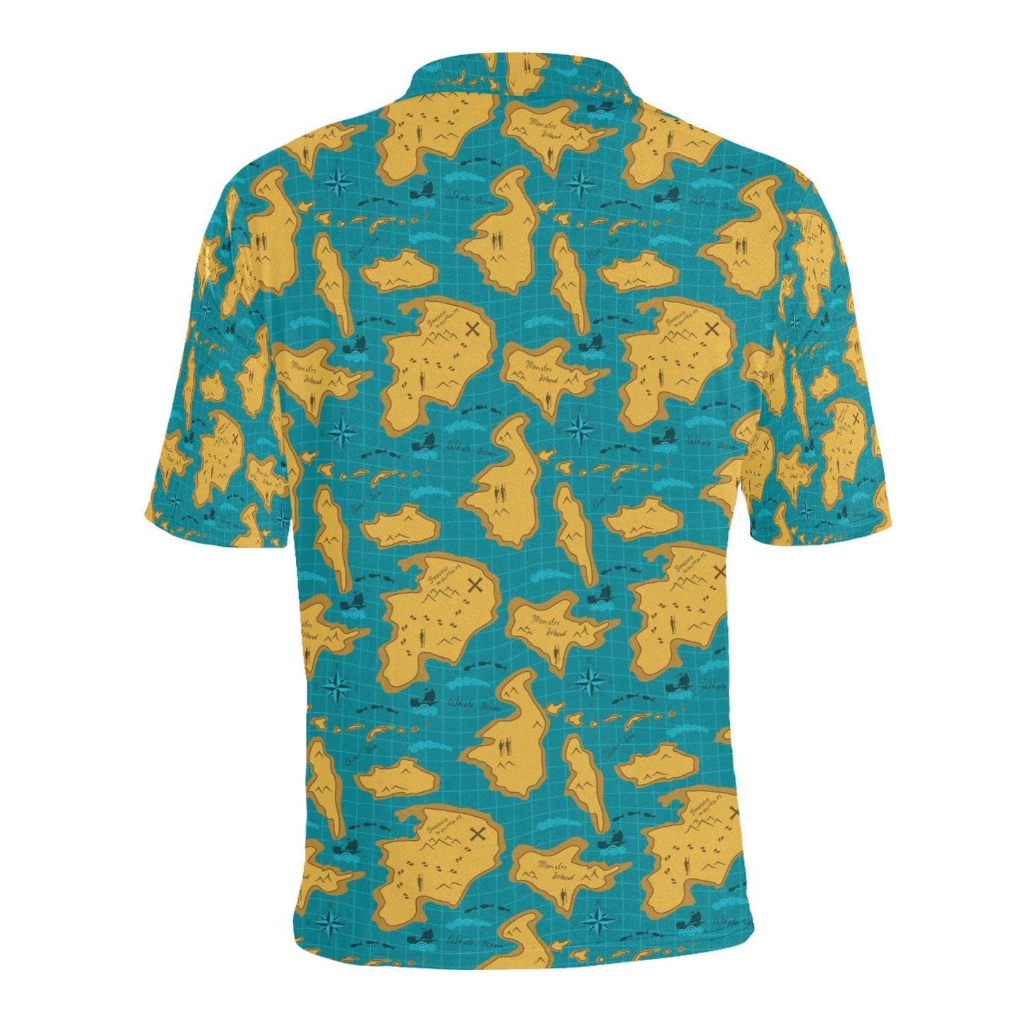 World Map Print Design LKS301 Men Polo Shirt