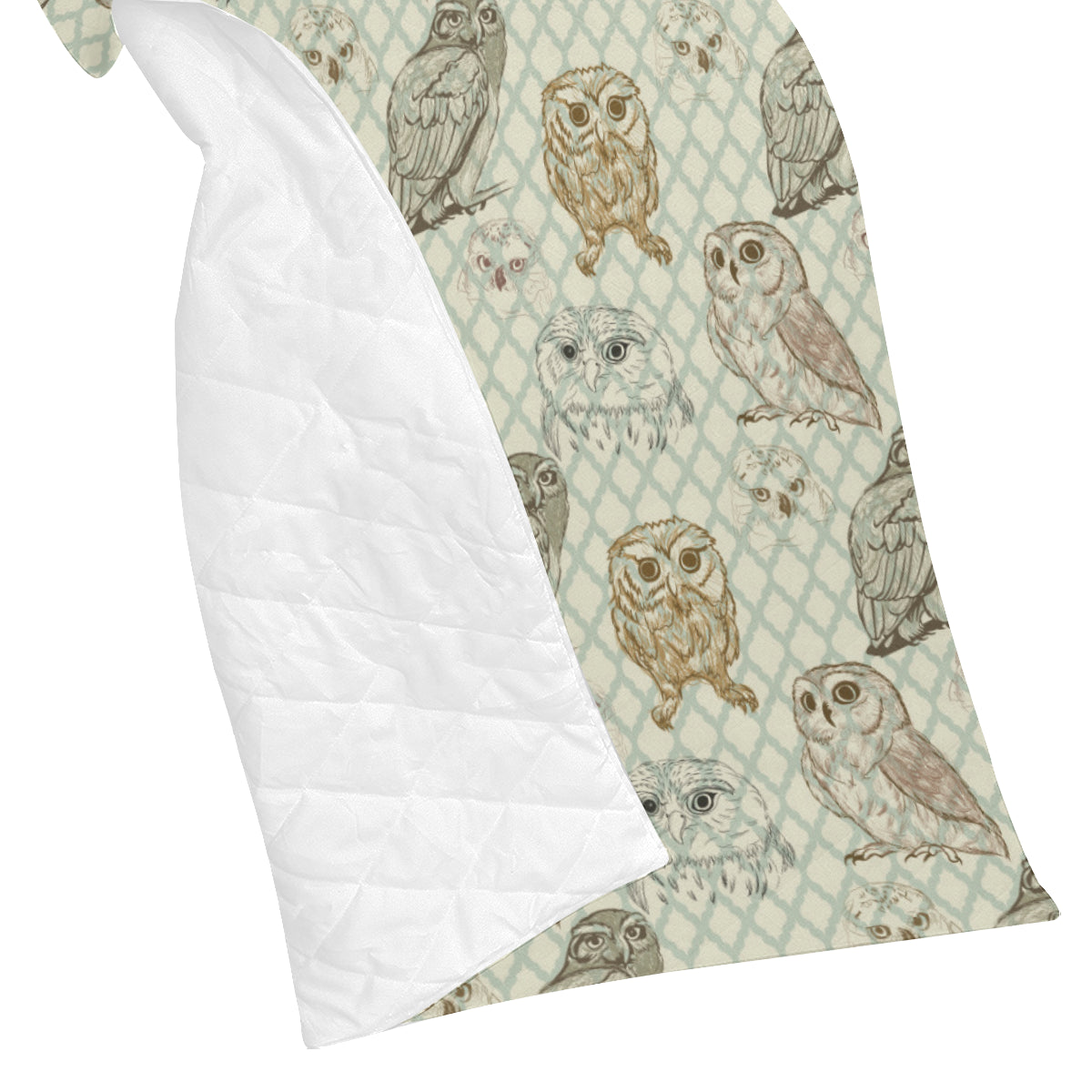 Owl Pattern Print Design A03 Premium Quilt