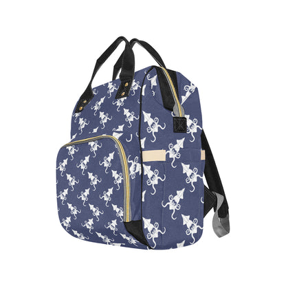 Giant Squid Pattern Print Design 02 Diaper Bag Backpack