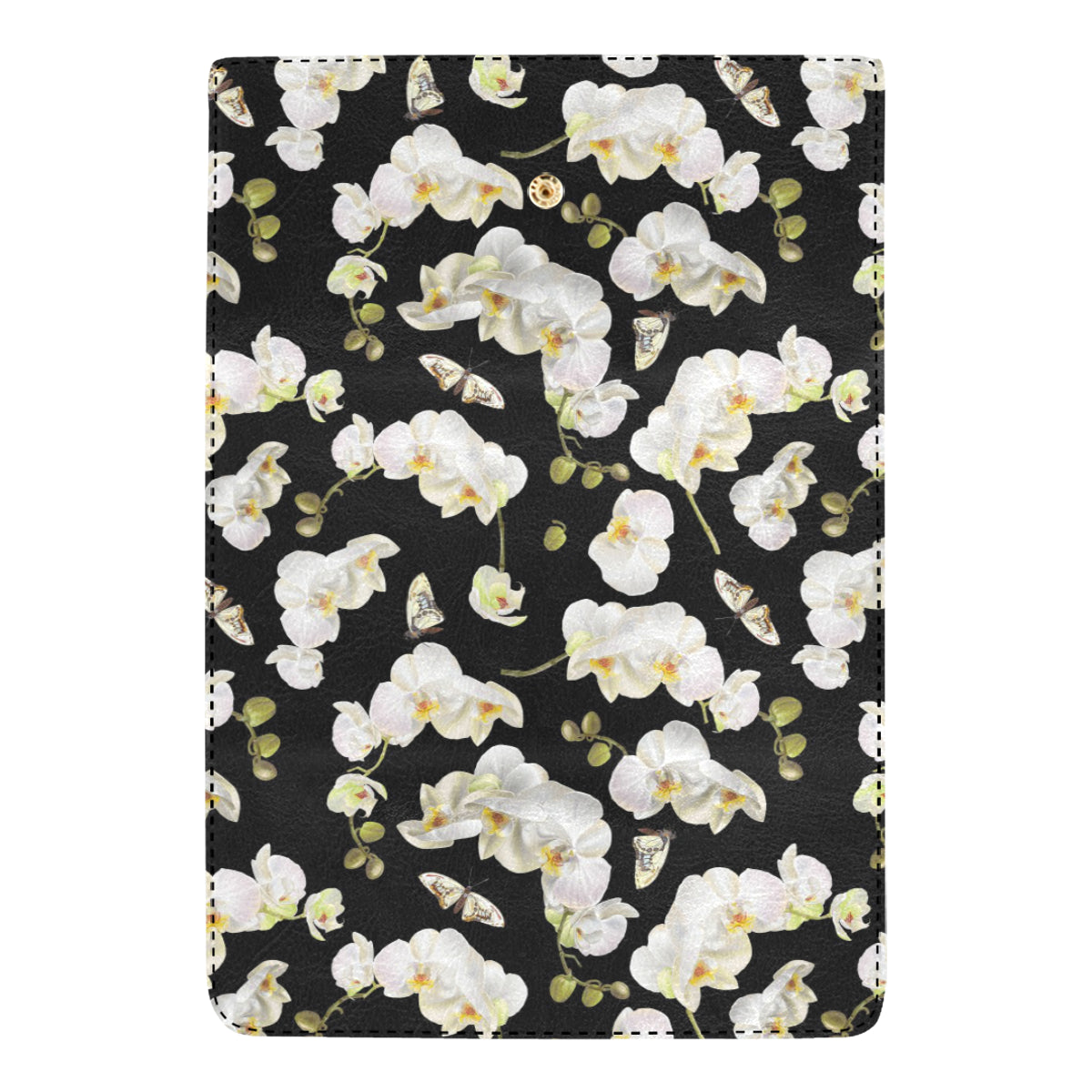 Orchid White Pattern Print Design OR011 Women's Trifold Wallet