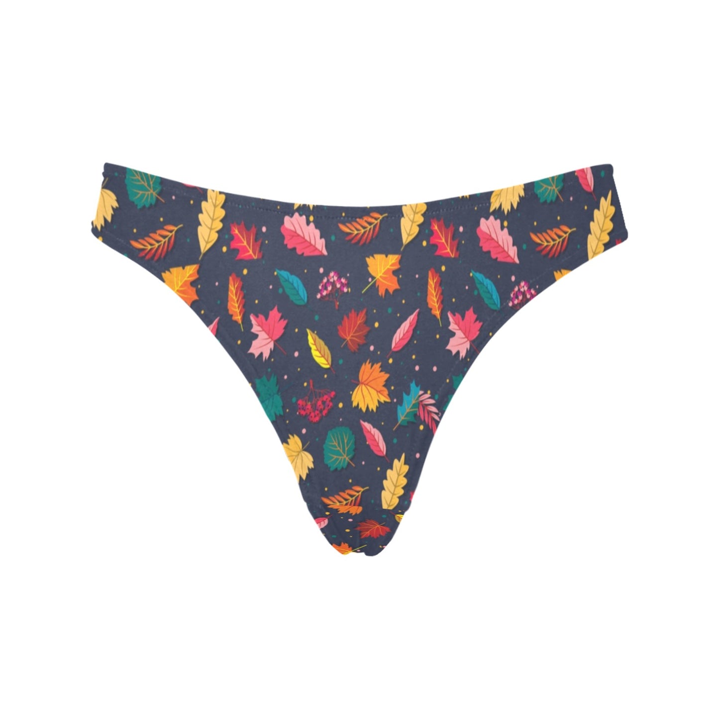 Elm Leave Colorful Print Pattern Women's Thongs
