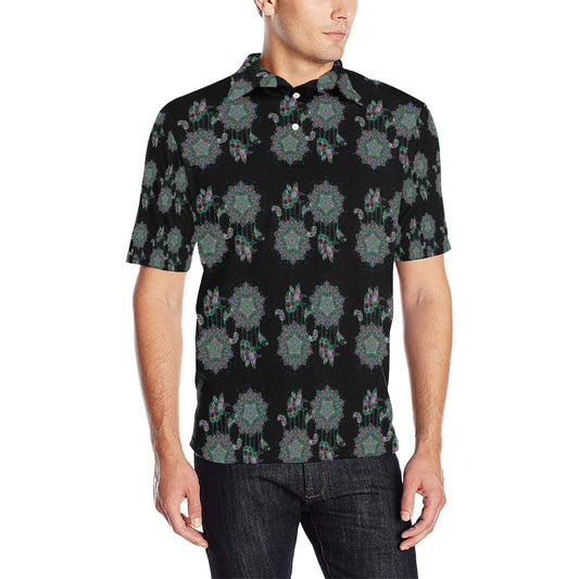 Dream Catcher Colorful Hand Draw Men Polo Shirt