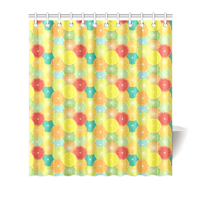 Citrus  Pattern Print Design 01 Shower Curtain