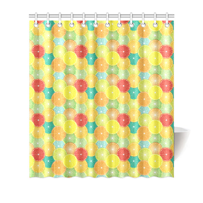 Citrus  Pattern Print Design 01 Shower Curtain