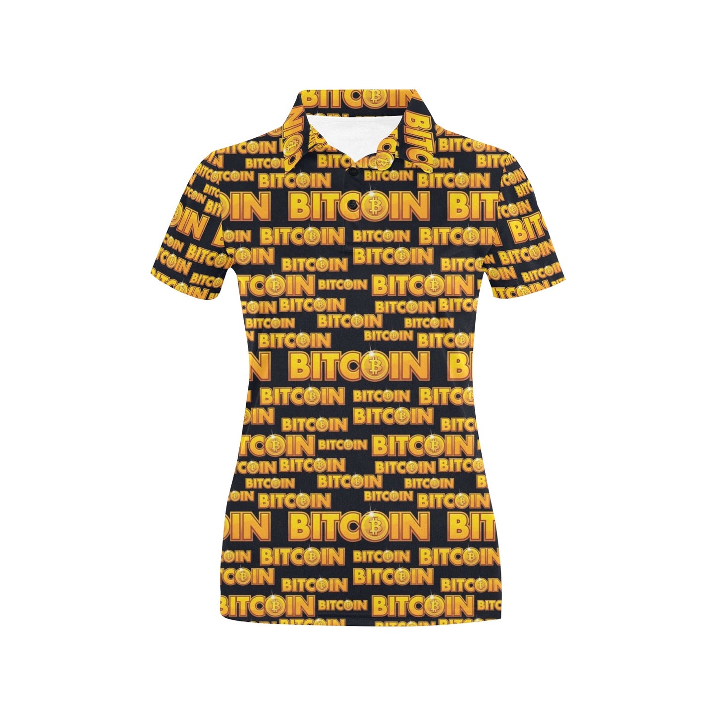 Bitcoin Pattern Print Design DO03 Women's Polo Shirt