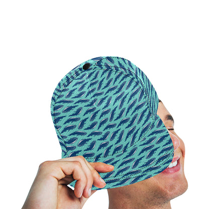 Whale Polka Dot Design Themed Print Snapback Cap
