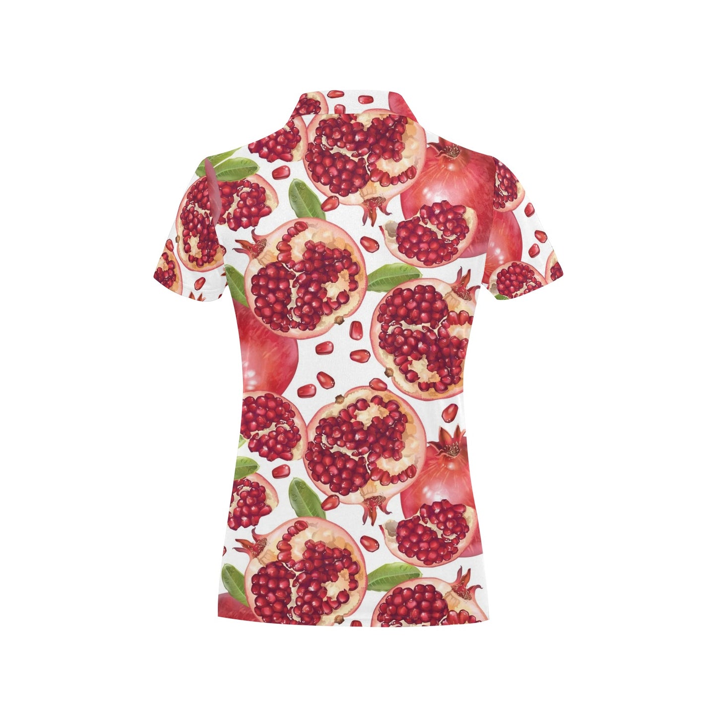 Pomegranate Pattern Print Design PG03 Women's Polo Shirt