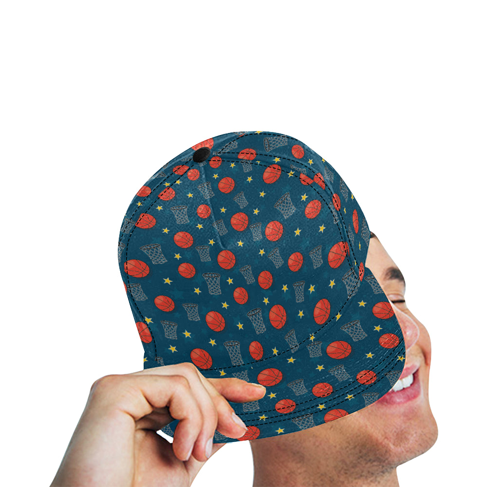 Basketball Classic Print Pattern Snapback Cap