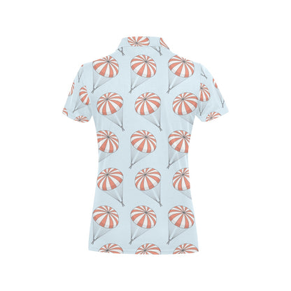 Skydiving Pattern Print Design 01 Women's Polo Shirt