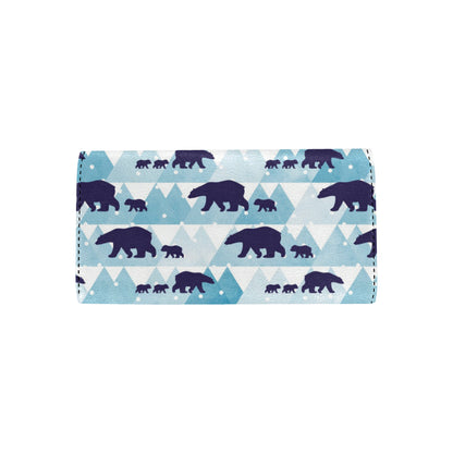 Bear Pattern Print Design BE01 Women's Trifold Wallet