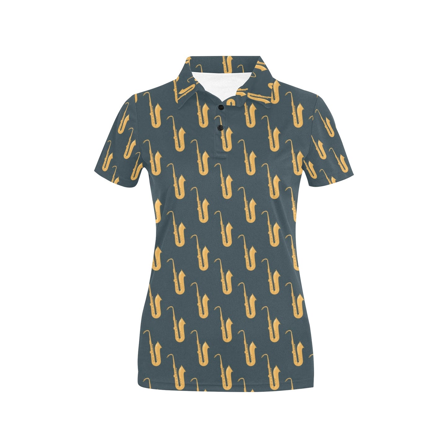 Saxophone Print Design LKS401 Women's Polo Shirt