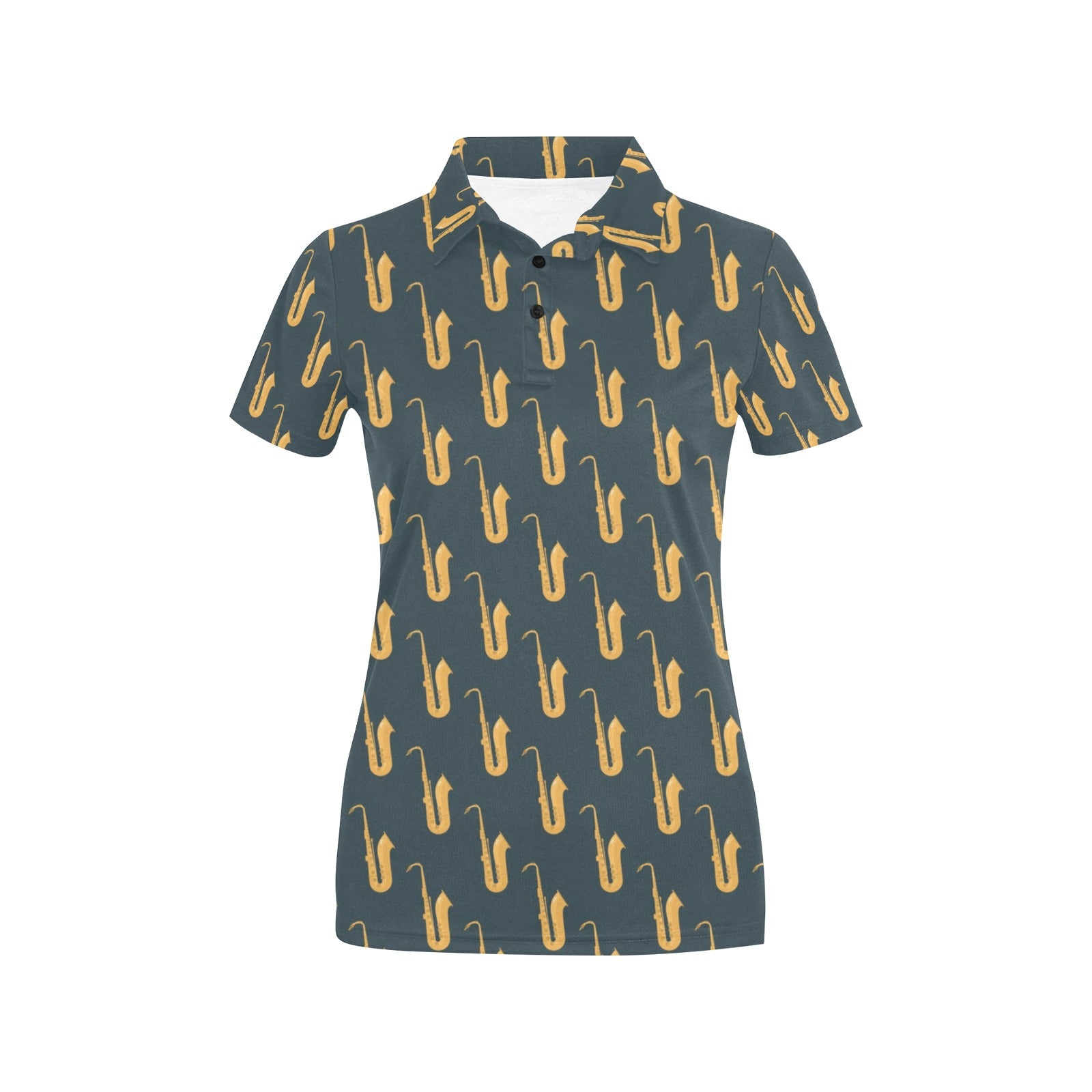Saxophone Print Design LKS401 Women's Polo Shirt