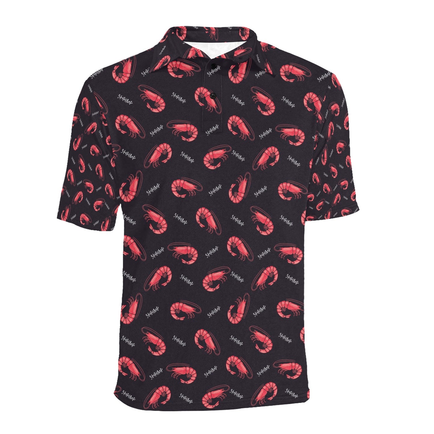 Shrimp Print Design LKS302 Men Polo Shirt
