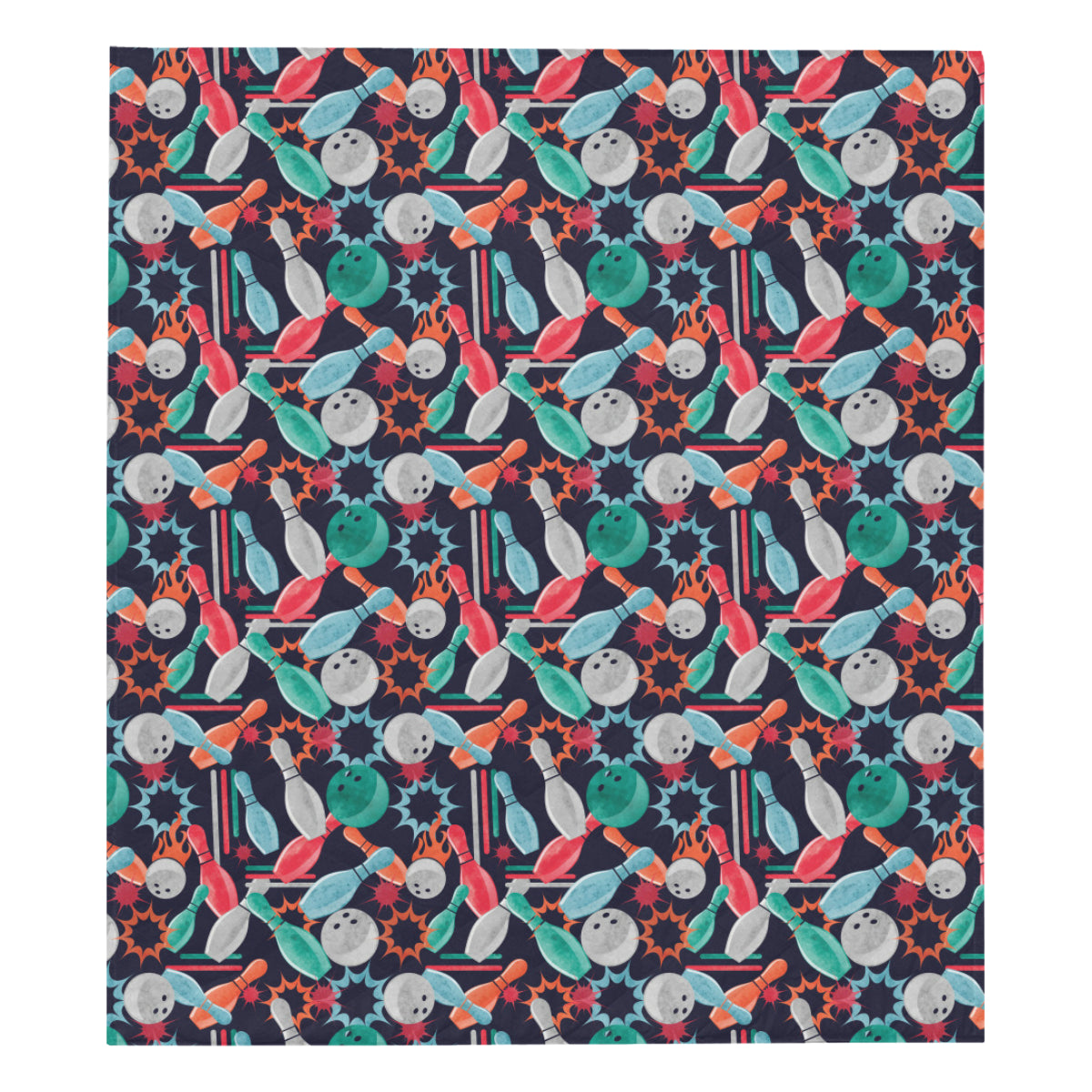 Bowling Pattern Print Design 08 Premium Quilt