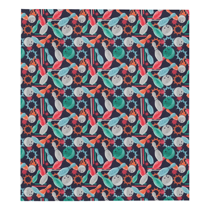 Bowling Pattern Print Design 08 Premium Quilt