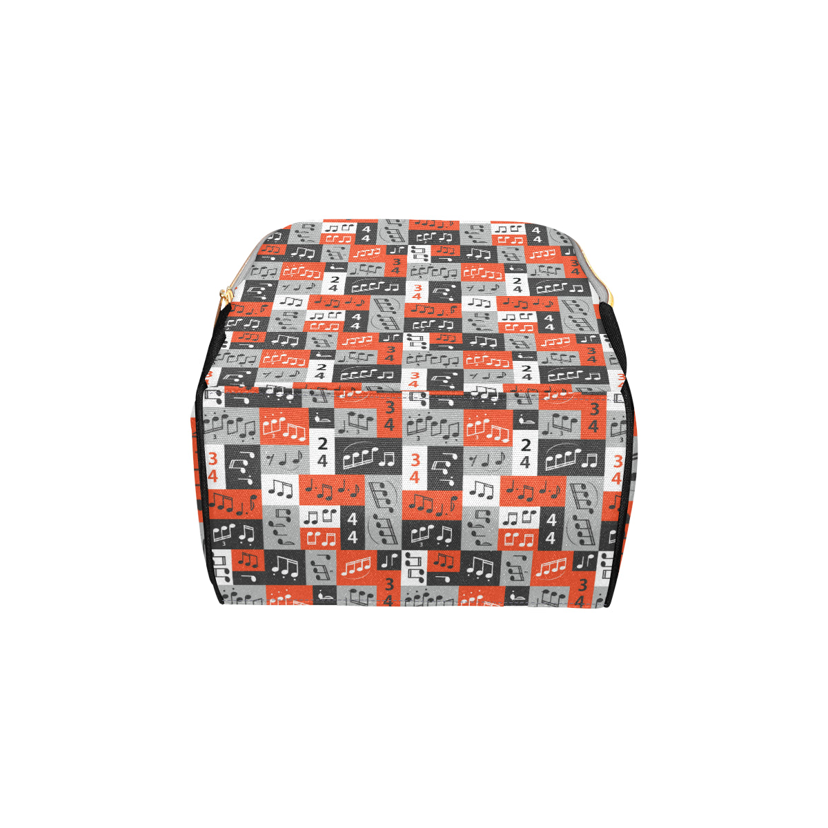 Music Note Design Themed Print Diaper Bag Backpack
