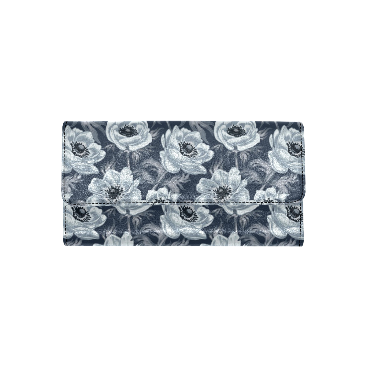 Anemone Pattern Print Design AM09 Women's Trifold Wallet