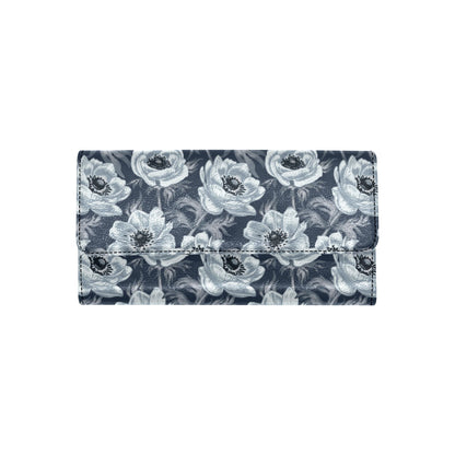 Anemone Pattern Print Design AM09 Women's Trifold Wallet