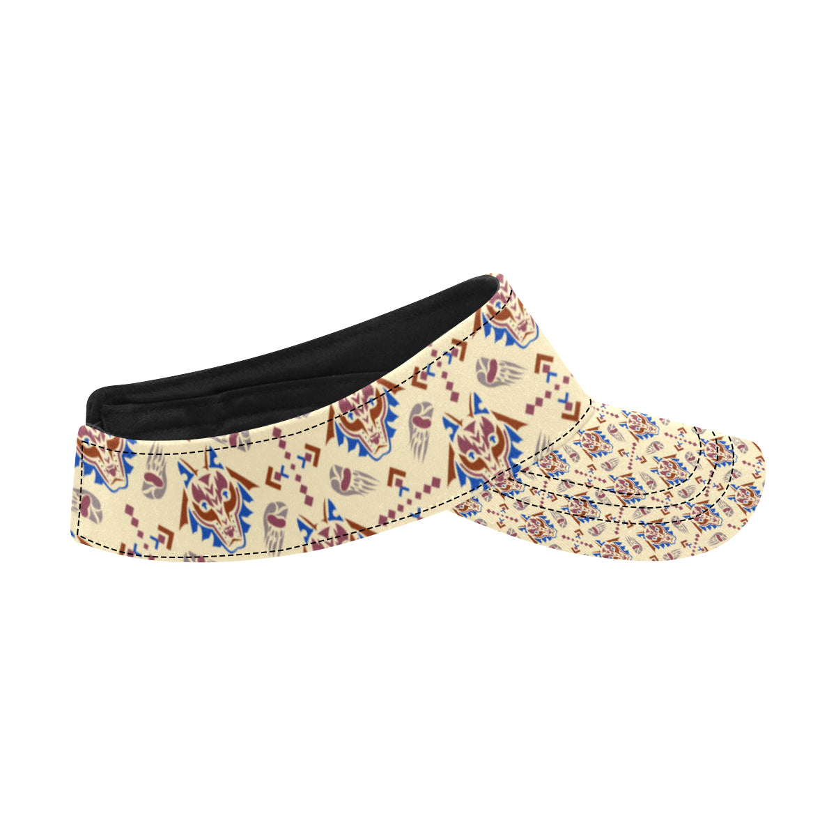 Aztec Wolf Pattern Print Design 03 Unisex Sun Visor