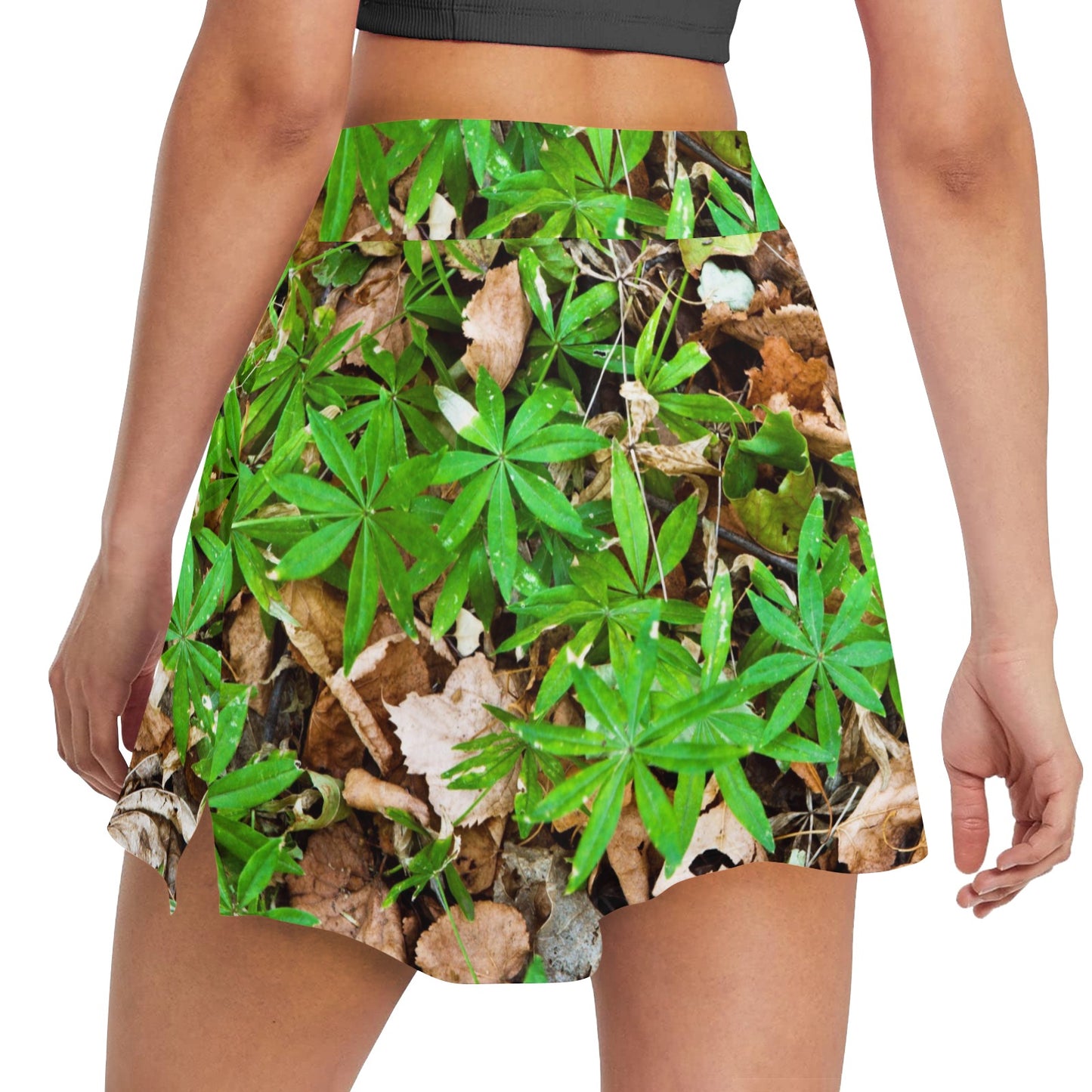 Camouflage Realistic Tree Fresh Print 17" Golf & Pickleball Skort with Pockets