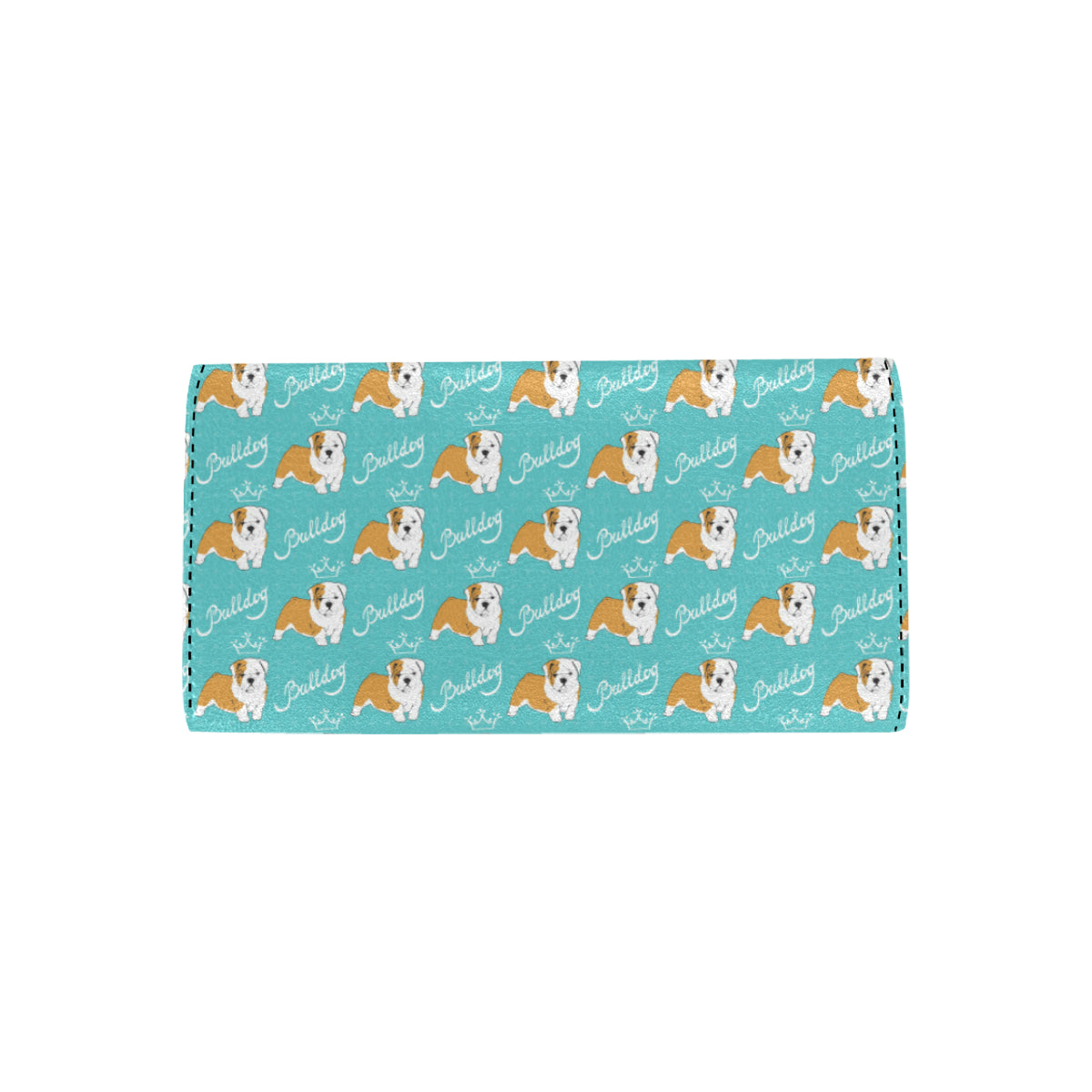 Bulldogs Pattern Print Design 05 Women's Trifold Wallet