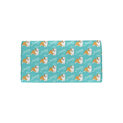 Bulldogs Pattern Print Design 05 Women's Trifold Wallet