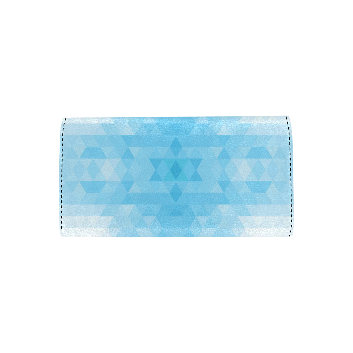 Geometric Blue Pattern Print Design 01 Women's Trifold Wallet