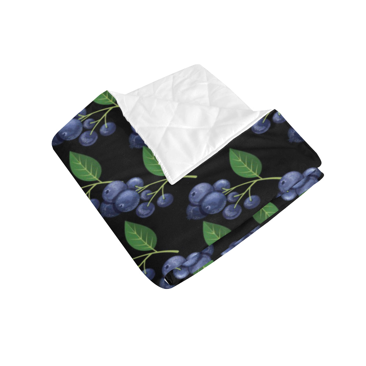 Blueberry Pattern Print Design BB01 Premium Quilt