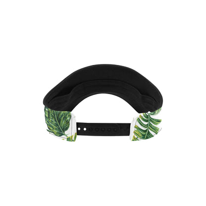 Green Pattern Tropical Palm Leaves Unisex Sun Visor