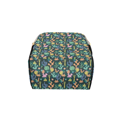 Cactus Pattern Print Design 05 Diaper Bag Backpack
