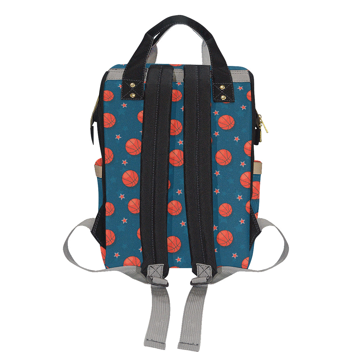 Basketball Pattern Print Design 02 Diaper Bag Backpack