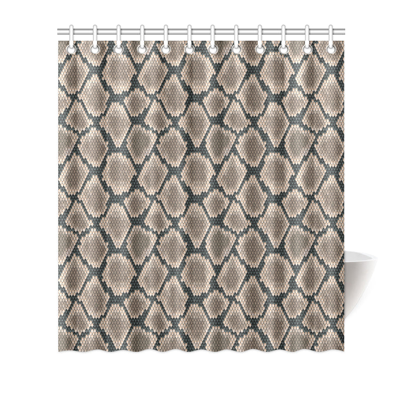 Snake Skin Design Print Shower Curtain