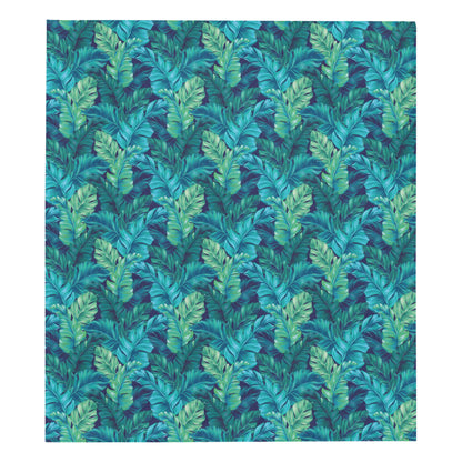 Banana Leaf Pattern Print Design 06 Premium Quilt