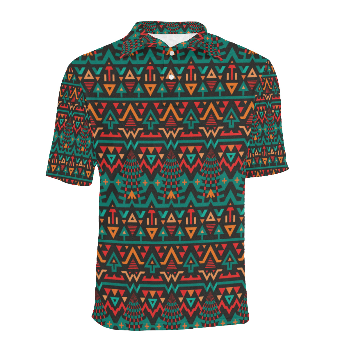 Aztec Pattern Print Design 04 Men Polo Shirt