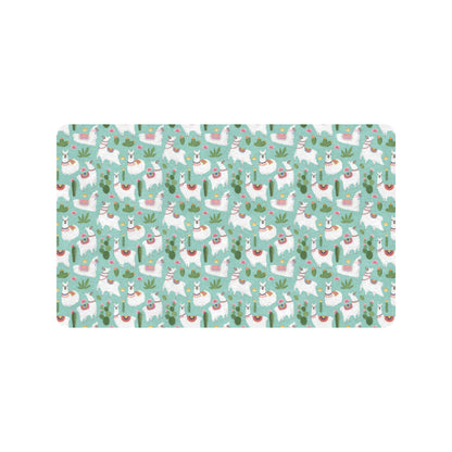 Llama with Cactus Themed Print Rubber Doormat