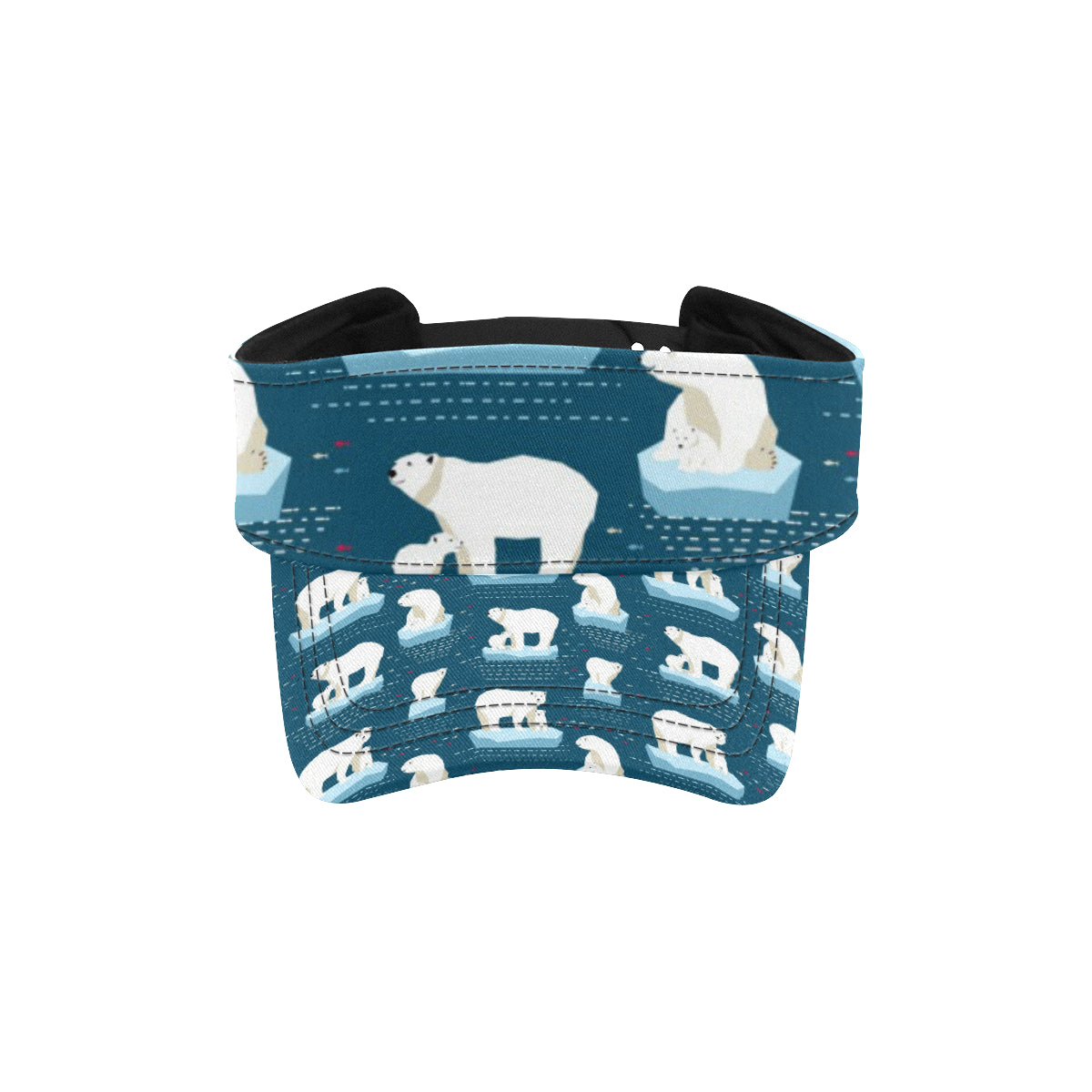 Polar Bear Pattern Print Design PB02 Unisex Sun Visor